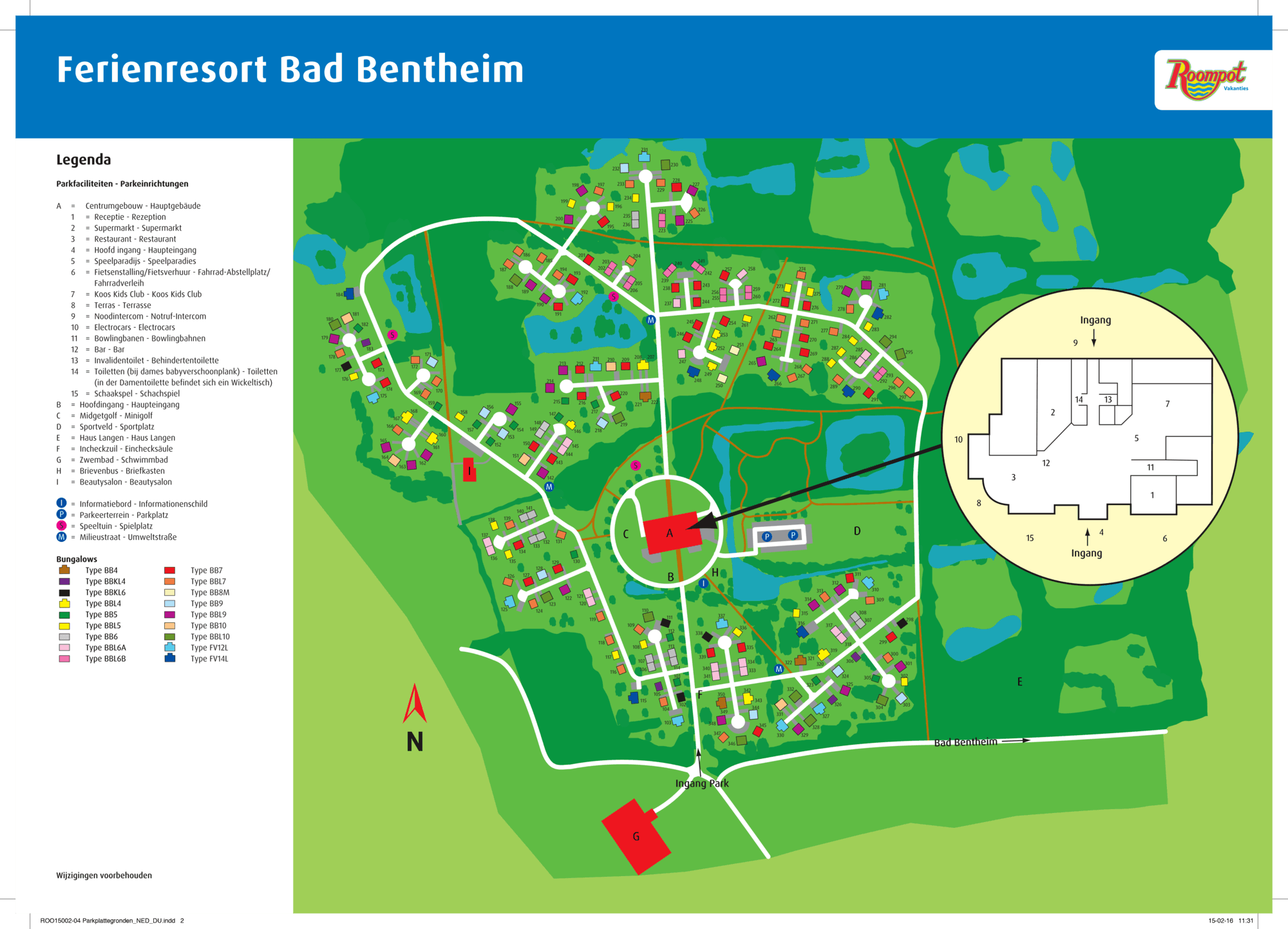 Plattegrond van Ferienresort Bad Bentheim in Duitsland